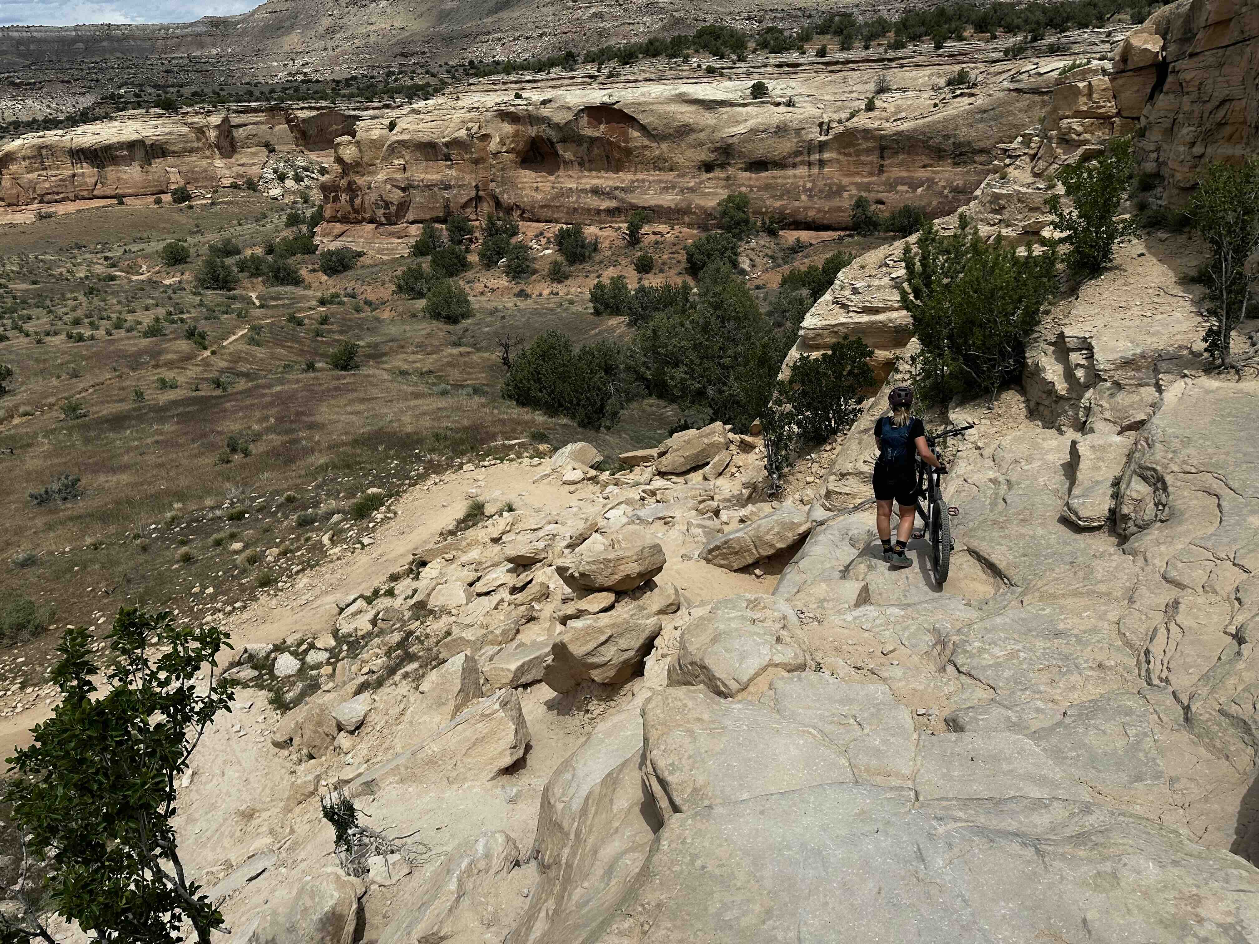 Horsethief Bench overlook—post-lecture mountain biking session